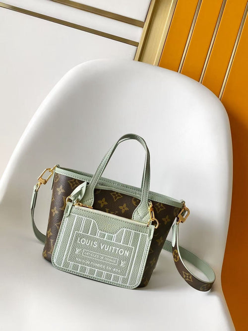 Neverfull Inside Out In Pastel Green Colorway