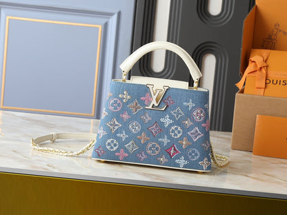 Denim Capucines Handbag