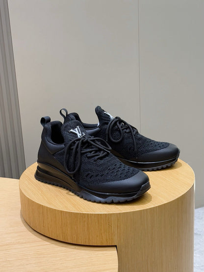 LV Knit Sneakers In Black Colorway