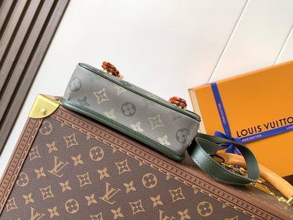 Satchel Wearable Wallet With Khaki Monogram Surplus Canvas