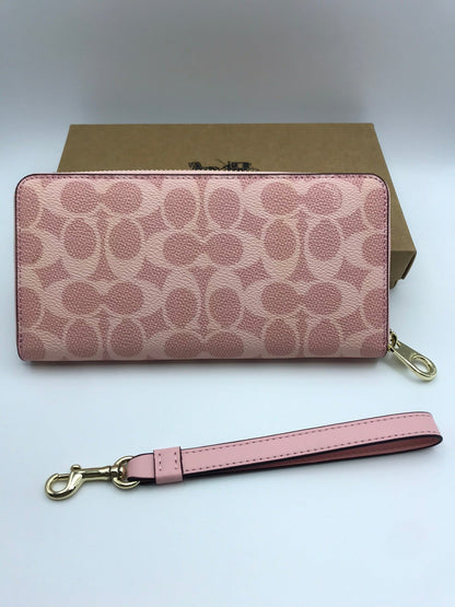 Pink Long Zip Around Wallet