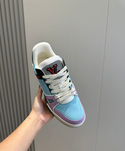 LV Trainer Sneakers With Blue And Purple Gradient Finish