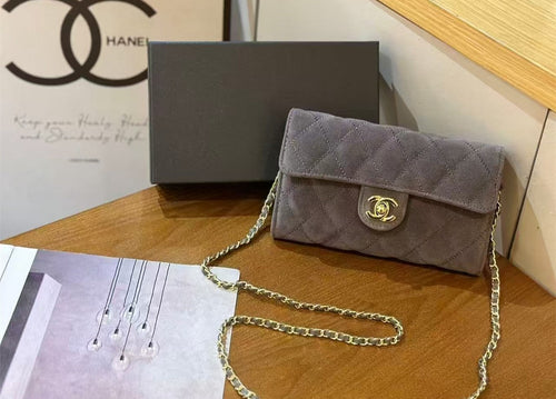 Quilited Fabric Flap Shoulder Bag