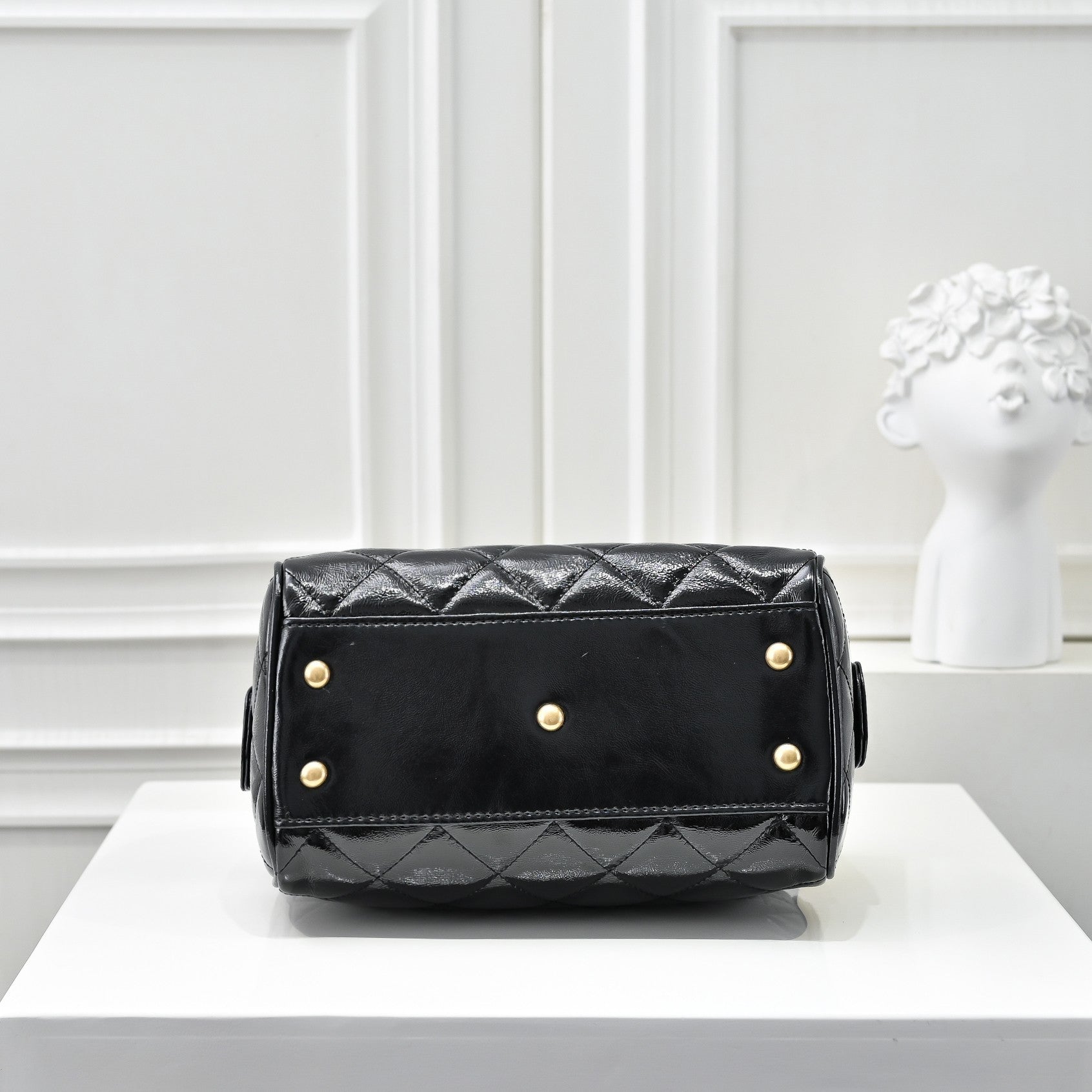 Small Bowling Bag In Black & Gold