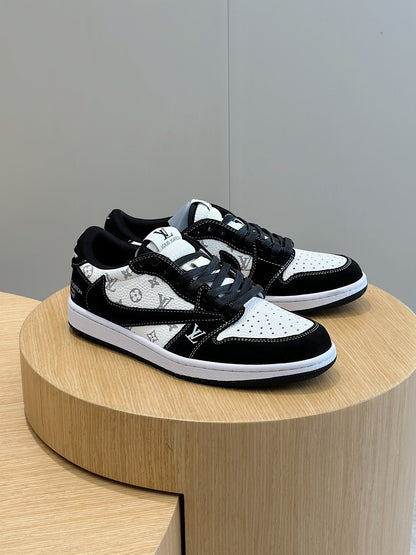 LV Monogram Pattern With Black & White Design