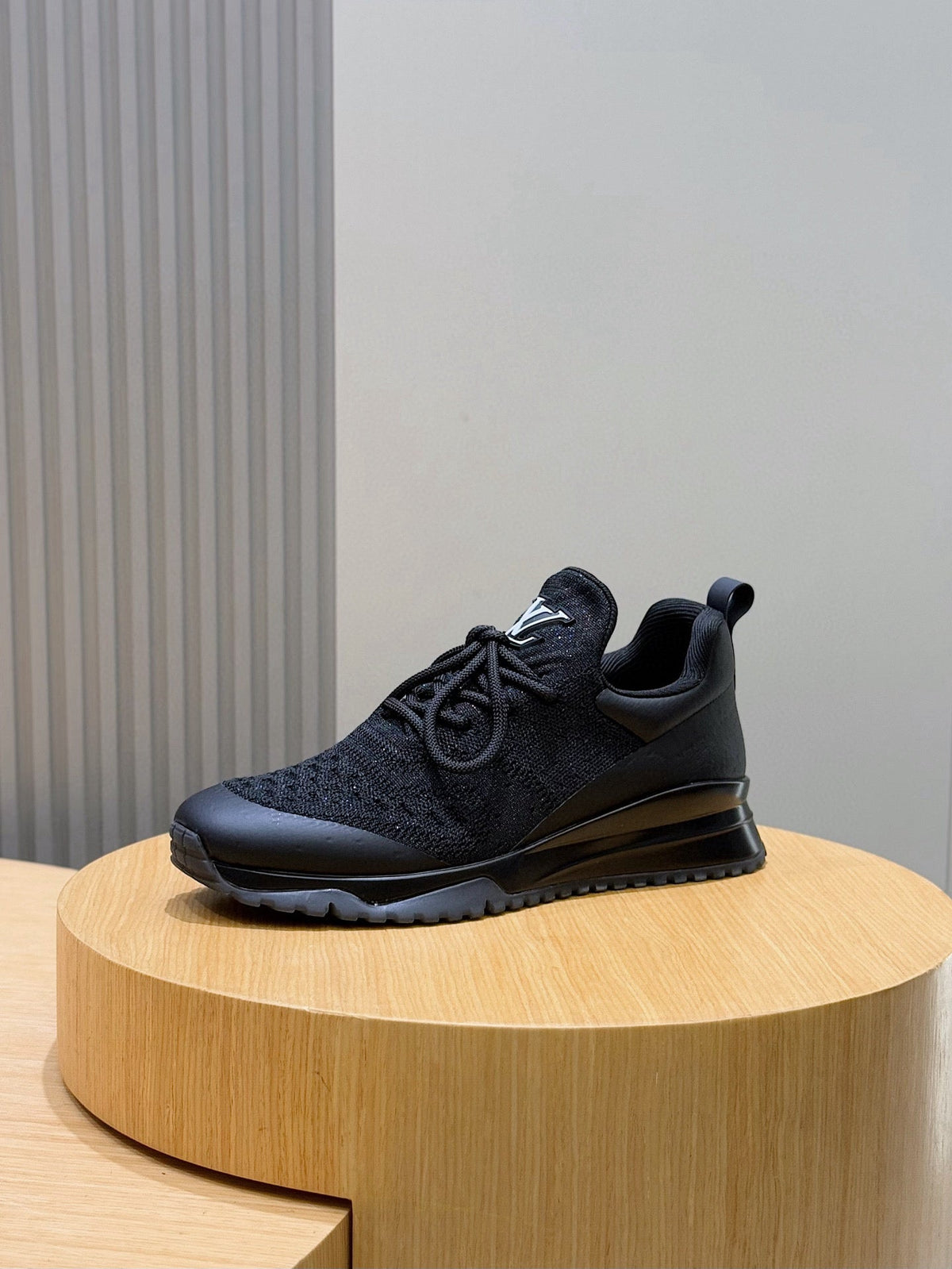 LV Knit Sneakers In Black Colorway