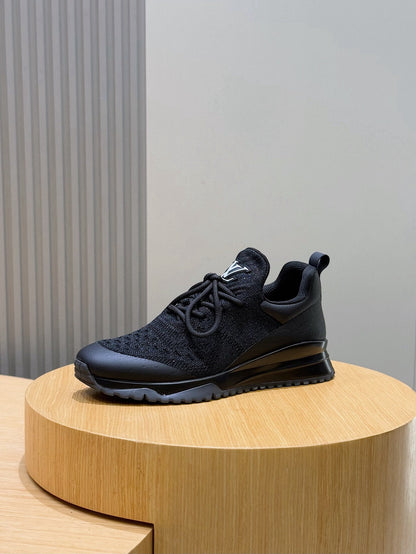LV Knit Sneakers In Black Colorway
