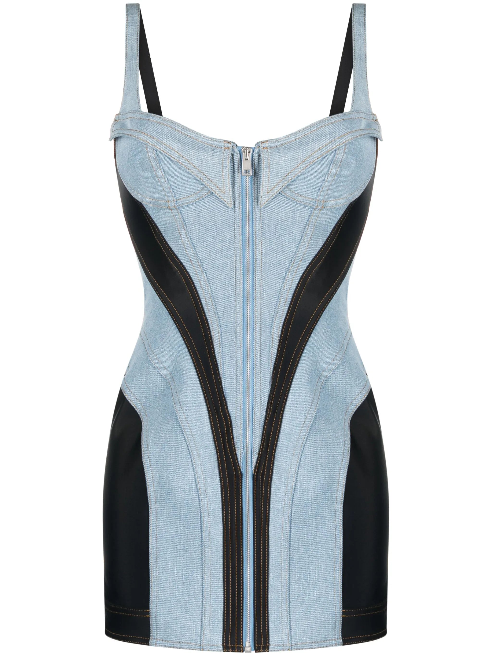 Corset denim minidress