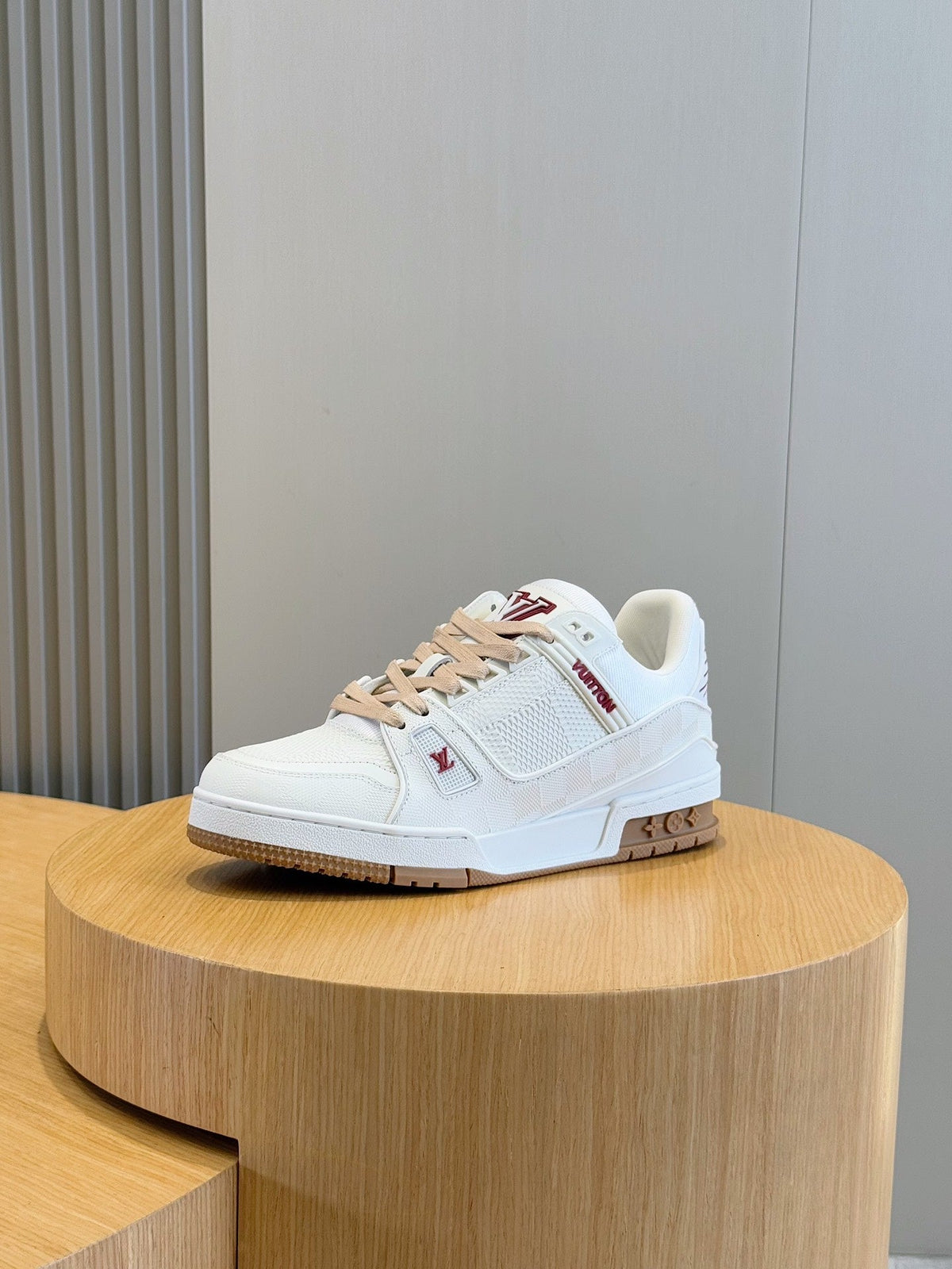 LV Trainer Sneakers With Embossed Damier Leather