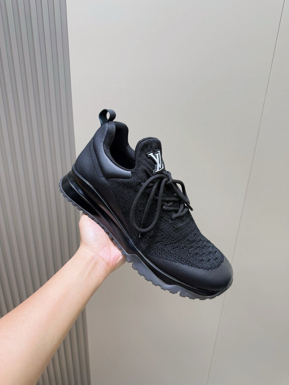 LV Knit Sneakers In Black Colorway