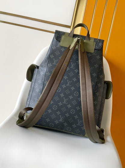 Christopher MM With Dark Monogram Eclipse And Khaki-Green Straps