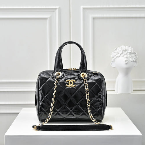 Small Bowling Bag In Black & Gold