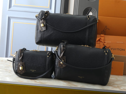 LV Express Handbag In Black Leather