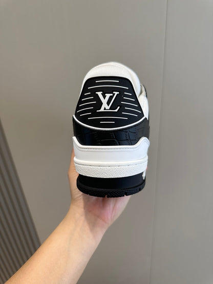 LV Trainer Sneaker In Black And White Colorway