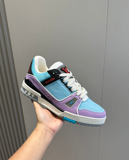 LV Trainer Sneakers With Blue And Purple Gradient Finish