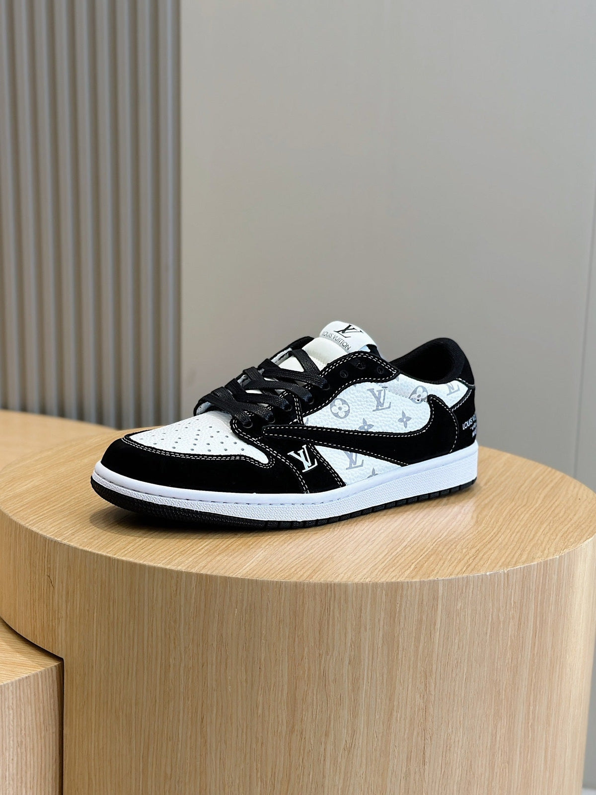 LV Monogram Pattern With Black & White Design