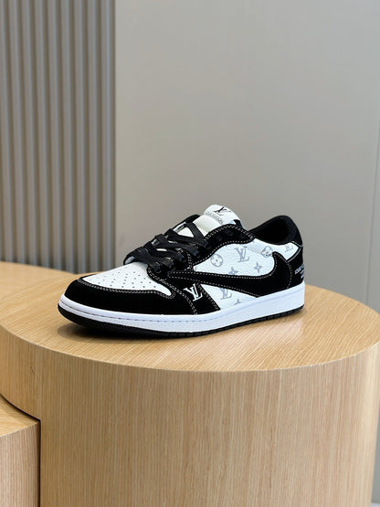 LV Monogram Pattern With Black & White Design