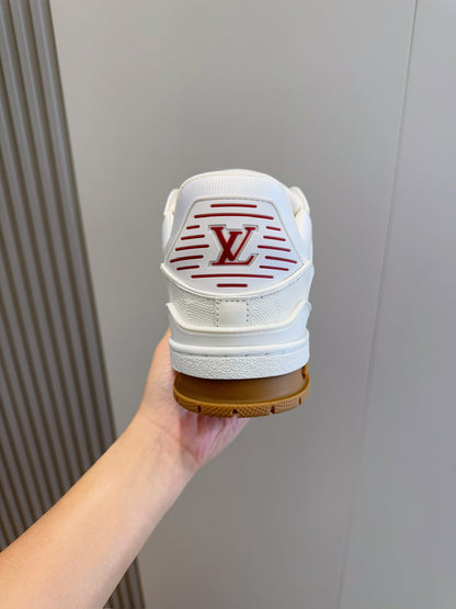 LV Trainer Sneakers With Embossed Damier Leather