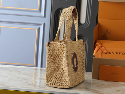 OnTheGo Raffia Tote Bag