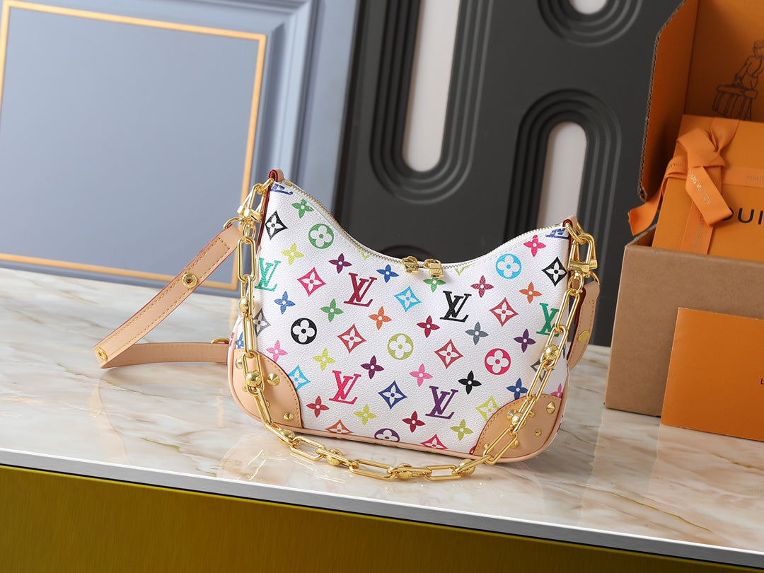 Curved Hobo-Style Shoulder Bag