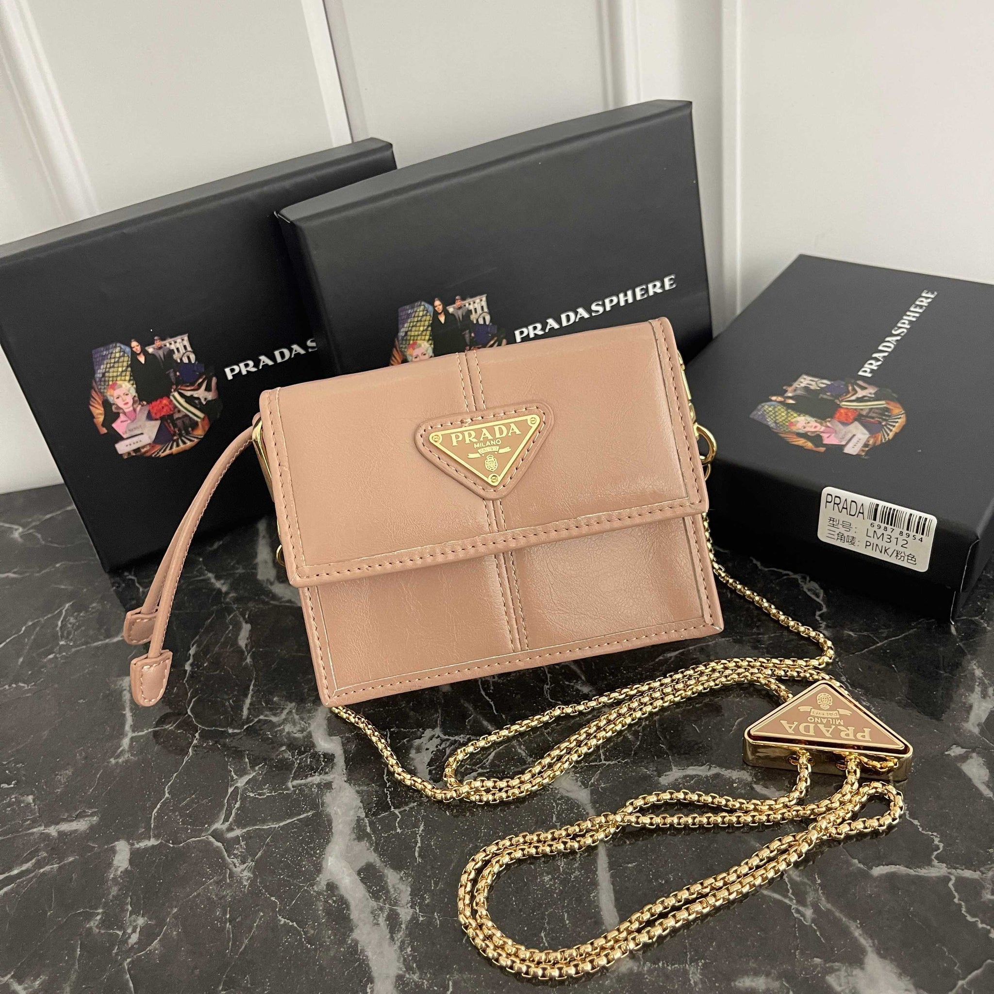 Flap Closure Black Leather Wallet