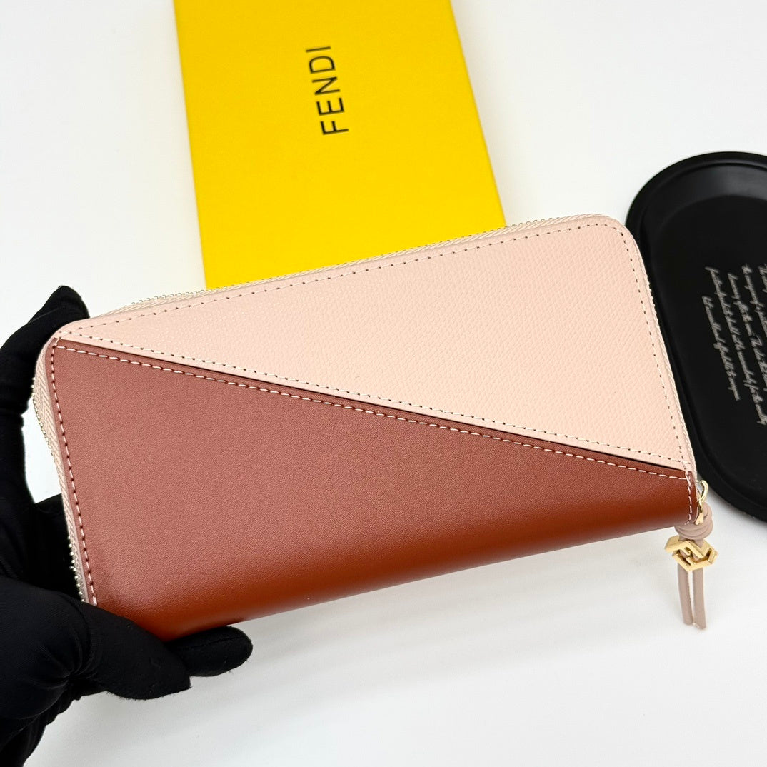 Diamonds Zipper Around Large Wallet