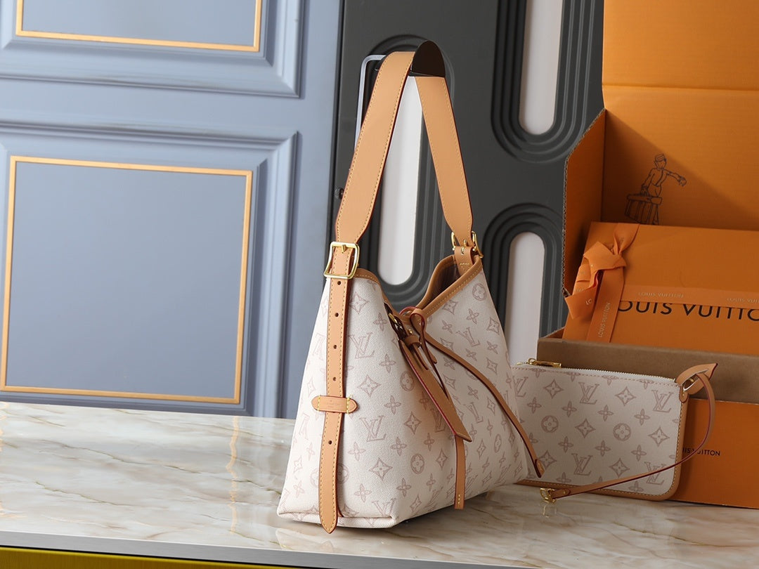 CarryAll Milky Monogram Handbag & Pouch