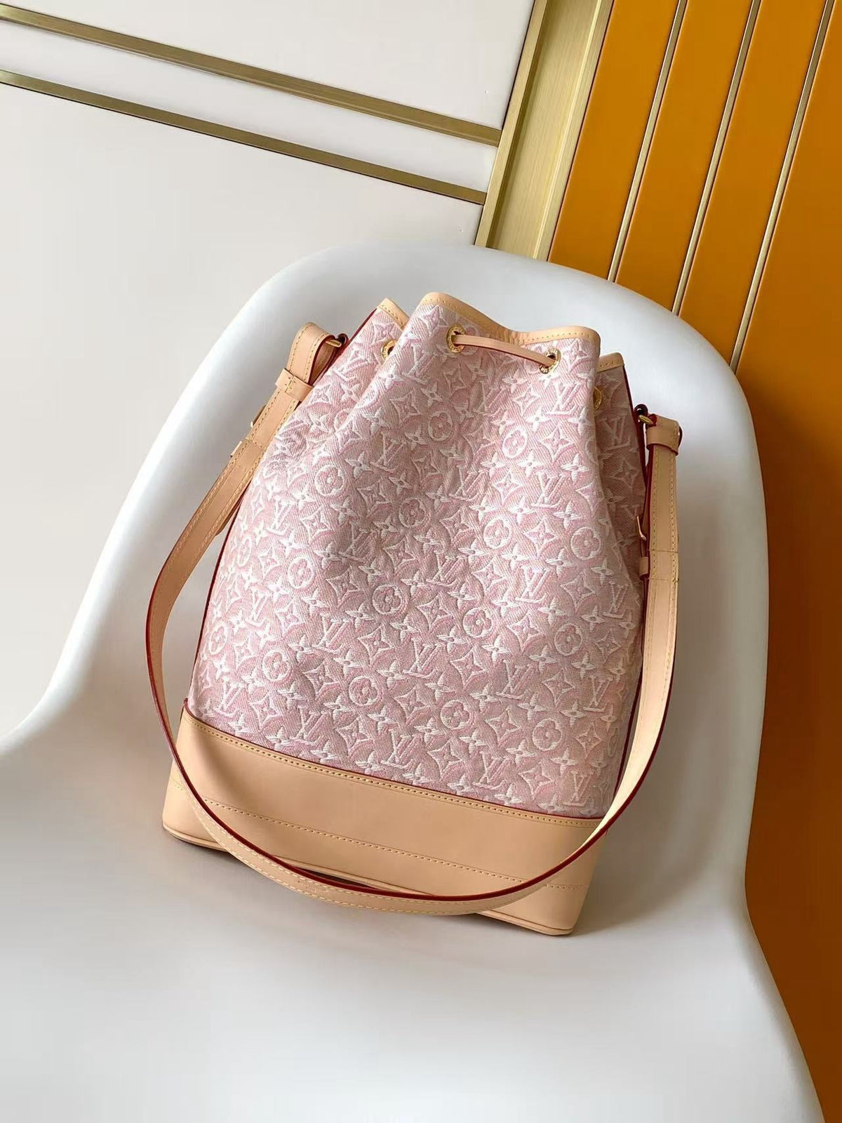 Noe In The Rose Ruban Monogram Jacquard Fabric