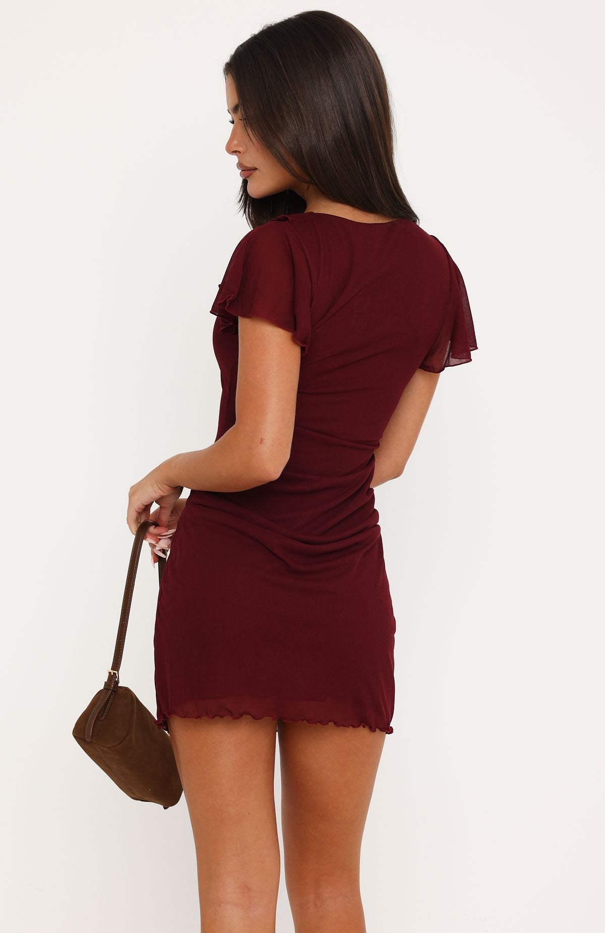 All Is Ours Mini Dress Wine