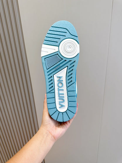 LV Light Blue Trainer Strass Crystal Edition