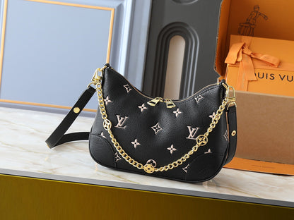 Curved Hobo-Style Shoulder Bag