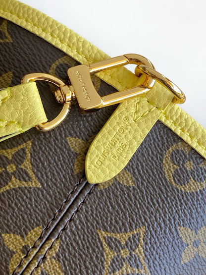 Neverfull Inside Out Handbag With Bright Yellow Trim