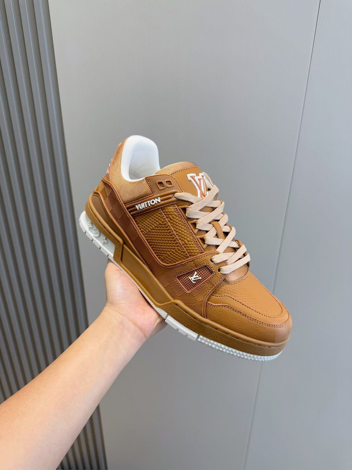 LV Trainer In Cognac Colorway