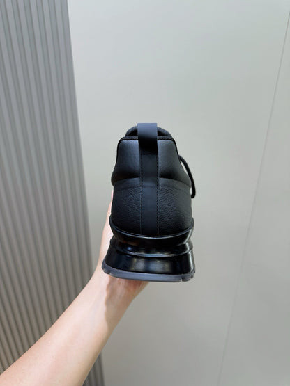LV Knit Sneakers In Black Colorway