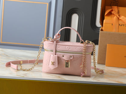 Premium Vanity Cosmetic Bag with Top Handle