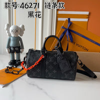 Black Monogram with Orange Chain Accent