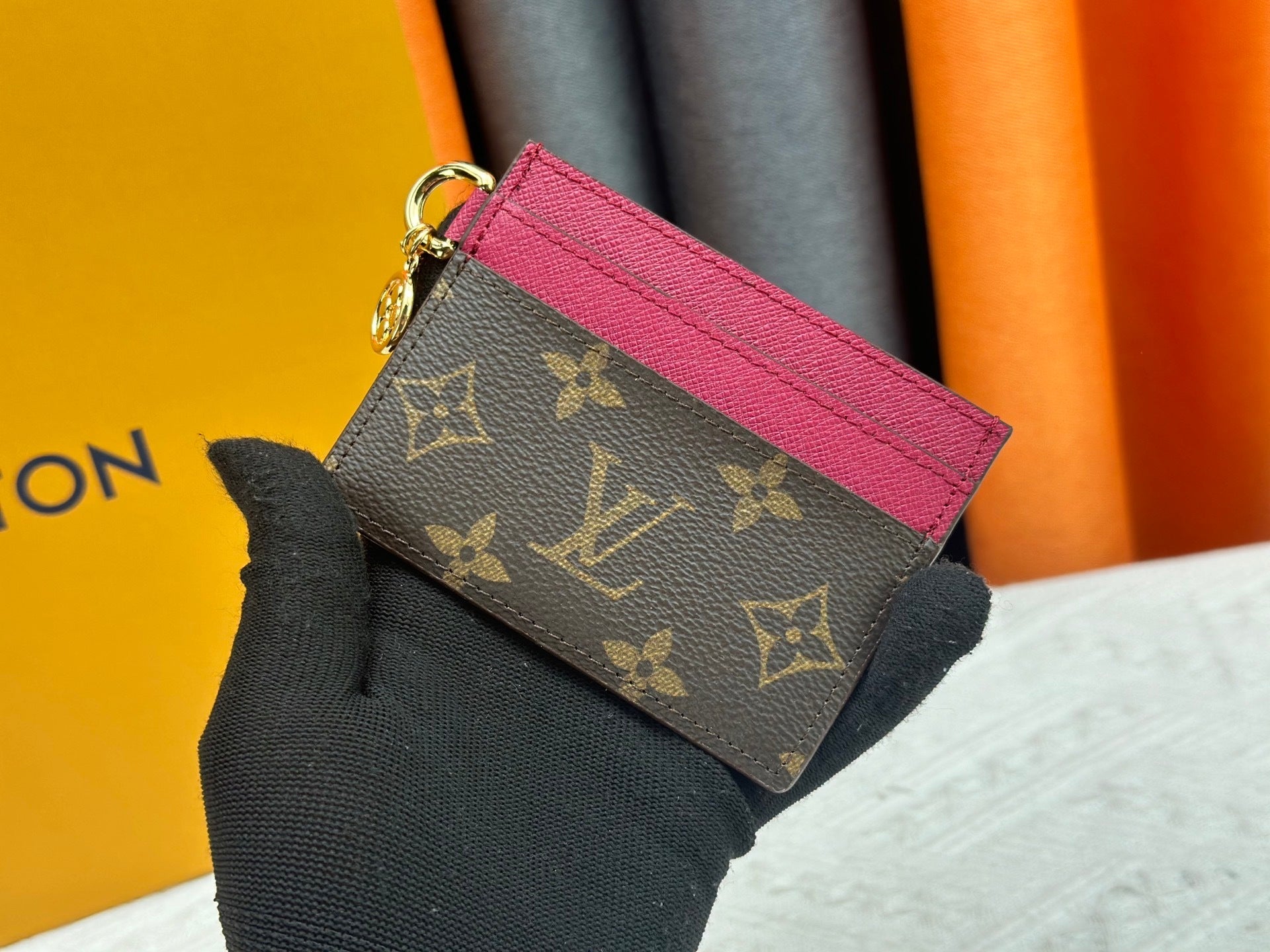 Charms Card Holder Monogram Canvas
