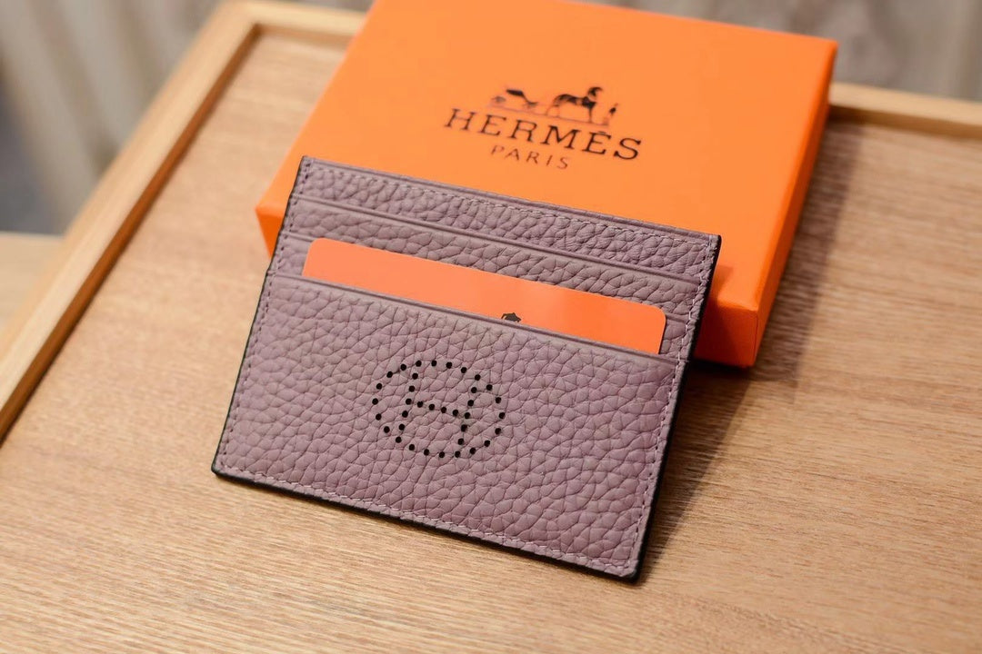 H Leather Square Card Holder
