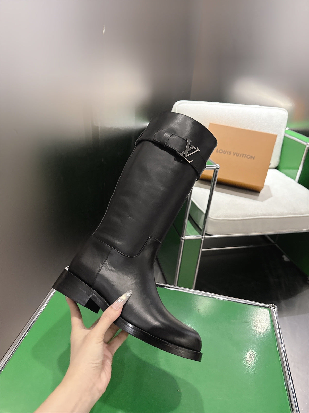 Heritage Riding Boots With Silver-Tone Initiales