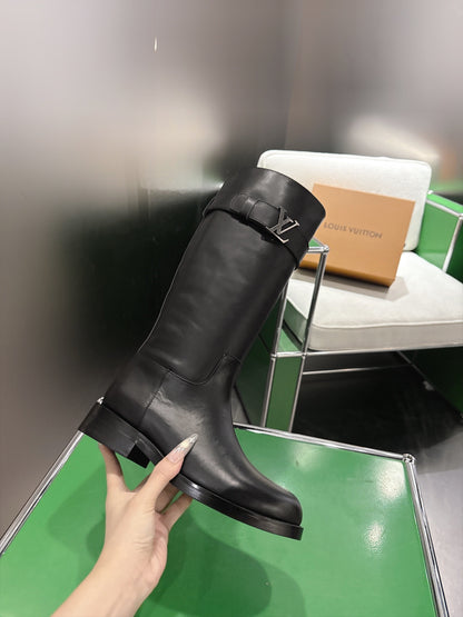 Heritage Riding Boots With Silver-Tone Initiales