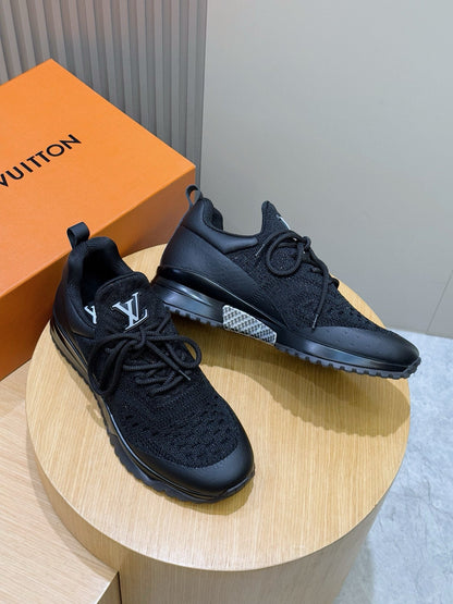 LV Knit Sneakers In Black Colorway