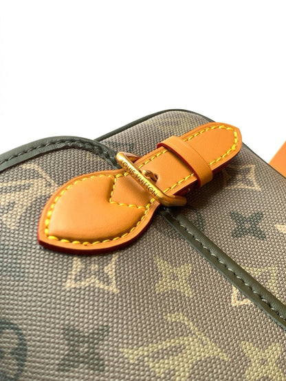 Satchel Wearable Wallet With Khaki Monogram Surplus Canvas