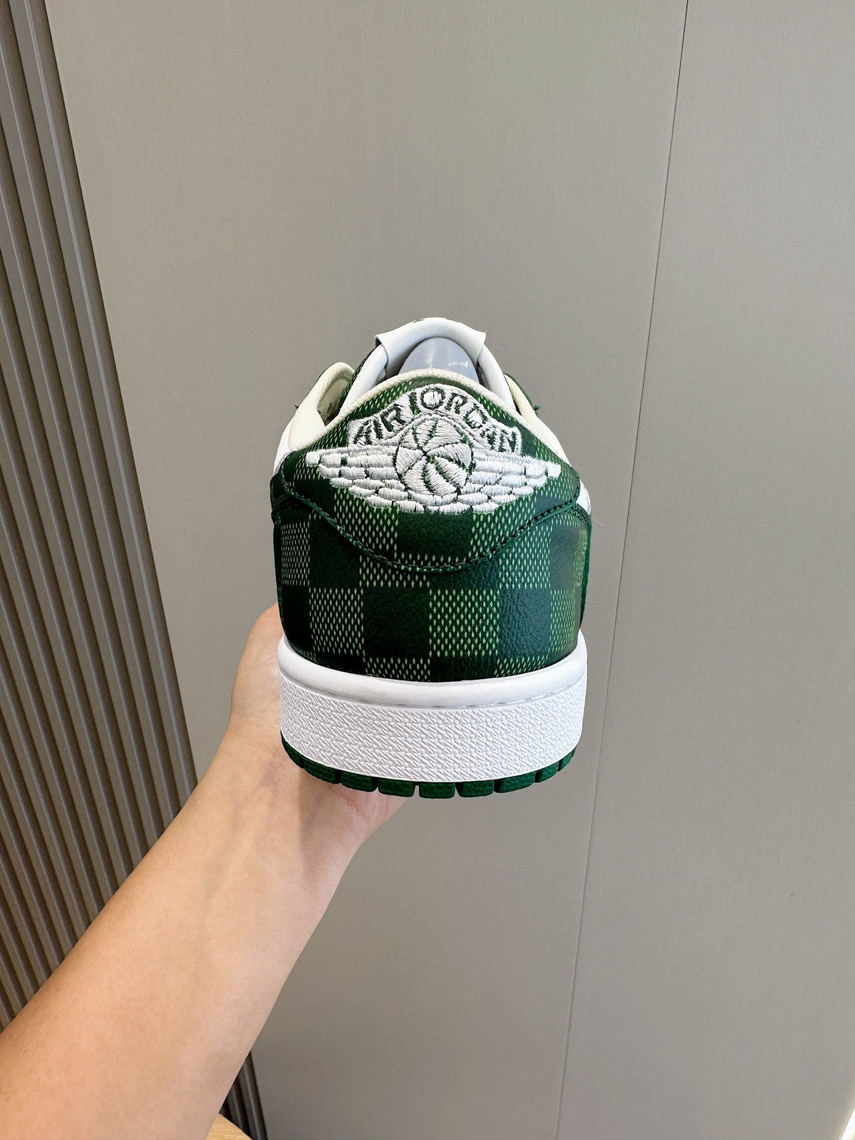 LV Trainer In White And Green Colorway