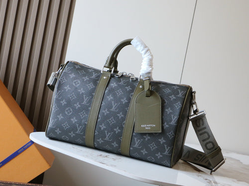 Keepall Bandouliere In Monogram Eclipse Canvas