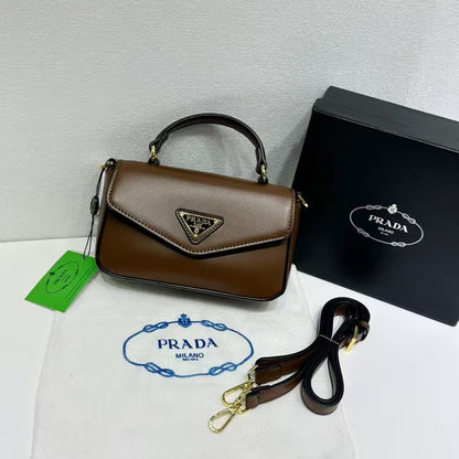Triangle Logo Flap Shoulder Bag