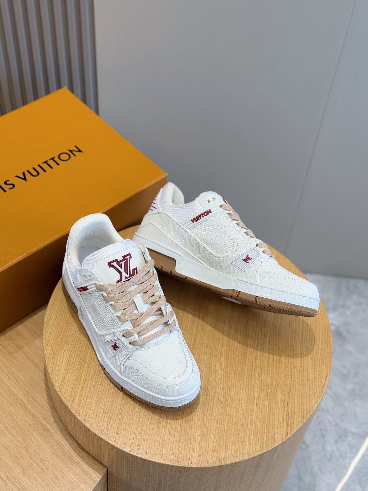 LV Trainer Sneakers With Embossed Damier Leather