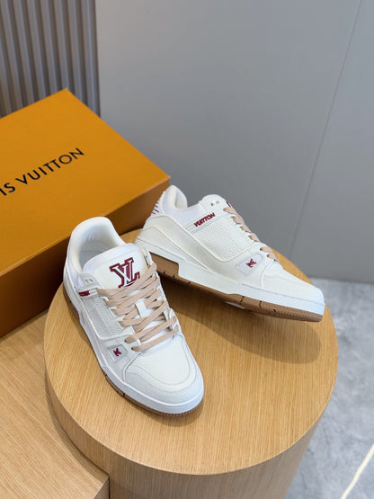 LV Trainer Sneakers With Embossed Damier Leather