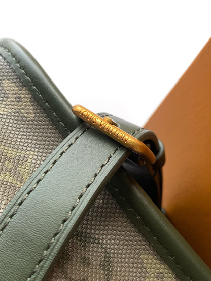 Satchel Wearable Wallet With Khaki Monogram Surplus Canvas