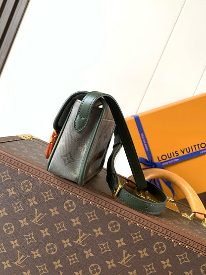 Satchel Wearable Wallet With Khaki Monogram Surplus Canvas
