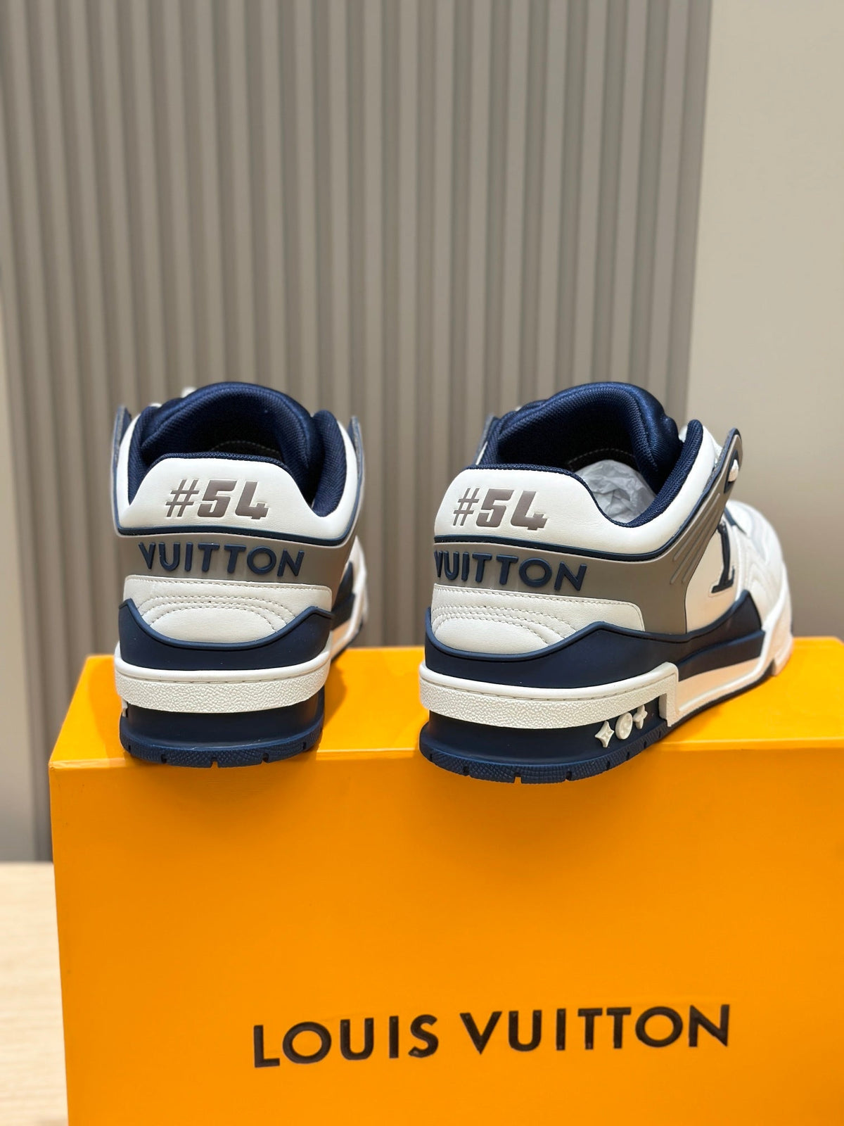 LV Trainer Sneakers In Black, Gray And White Colorway